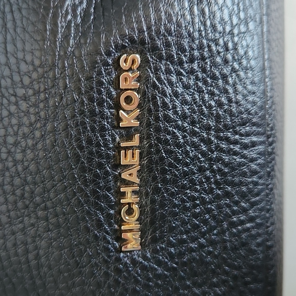 Michael Kors Black Leather Hobo with Gold Hardware - Picture 3 of 13